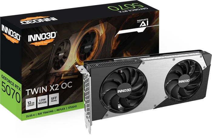 INNO3D GeForce RTX 5070 Twin X2 OC, 12GB GDDR7, HDMI, 3x DP