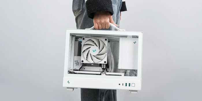 DeepCool CH160, weiß, Glasfenster, Mini-ITX
