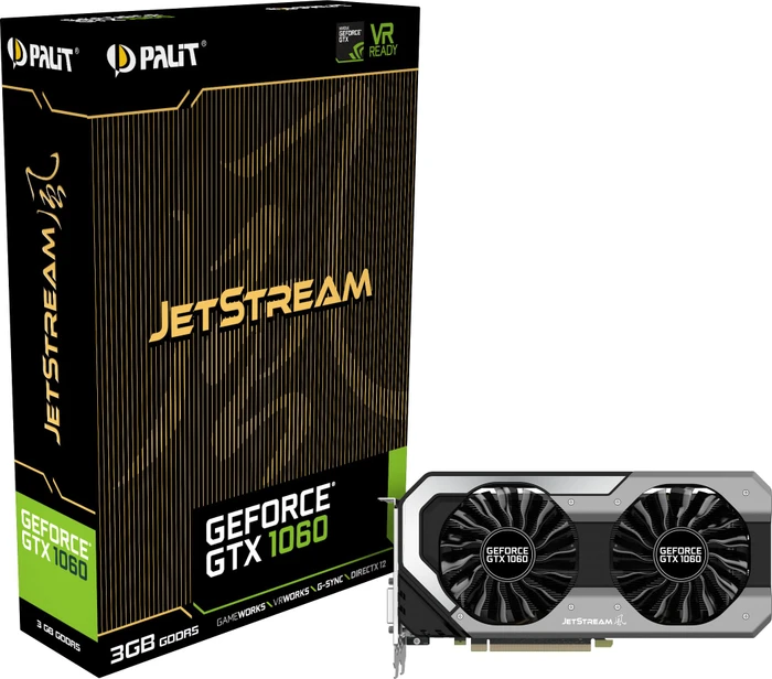 Palit GeForce GTX 1060 JetStream, 3GB GDDR5, DVI, HDMI, 3x DP