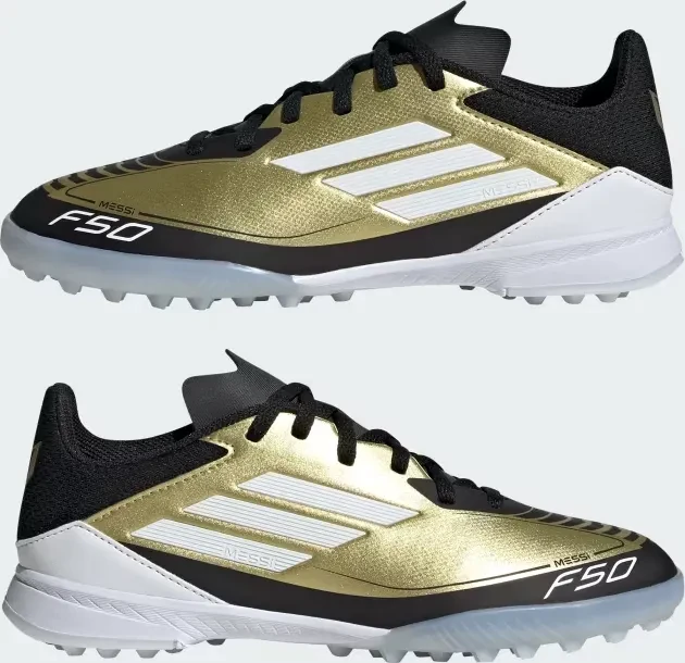 adidas F50 League Messi TF gold metallic/cloud white/core black (Junior)