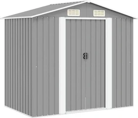 vidaXL Metall Gerätehaus 204x132cm grau