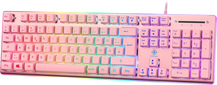 Deltaco Gaming PK75 RGB, rosa, USB, DE