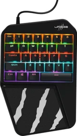 Hama uRage Exodus 410 One Handed Mobile Gaming Keyboard (PC/PS4/Xbox One), schwarz/grau, Gaote Outemu BLUE, USB-A