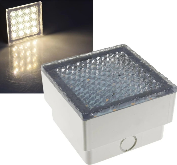 ChiliTec BRIKX 10 Pflasterstein LED Bodenleuchte 10x10cm warmweiß