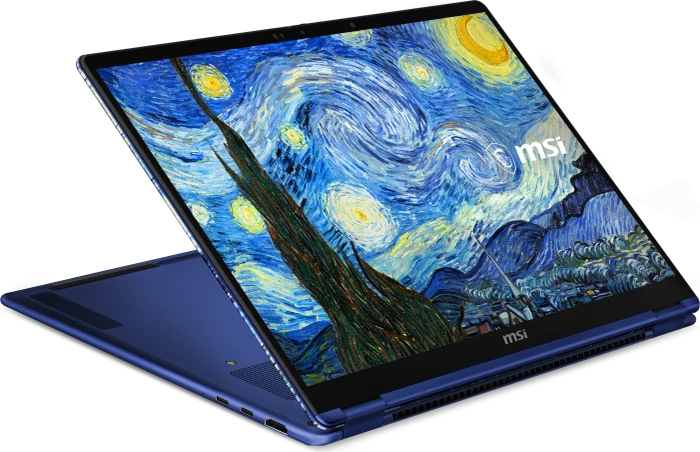 MSI Prestige 14 Flip AI+ The Starry Night-270N, Star Blue, Core Ultra X9 378H, 32GB RAM, 1TB SSD, DE, Vincent van Gogh Edition