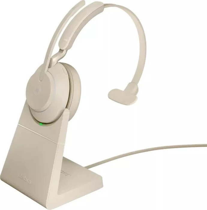 Jabra Evolve2 65 Mono USB-C UC with Charging Stand beige