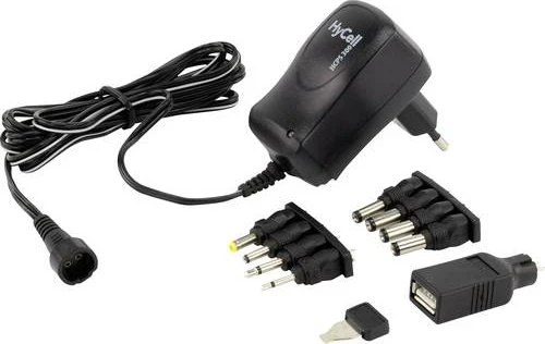 HyCell HCPS 7.2 600mA, Universal-Netzteil, 2-Pin-Stecker mit Wechseladapter, 7.2W