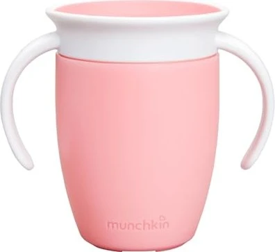 Munchkin Miracle 360° Übungstasse Trinkbecher, 6+M, 207ml, rosa