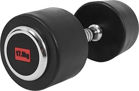 Gorilla Sports Profi Gummi Kurzhantel 17.5kg