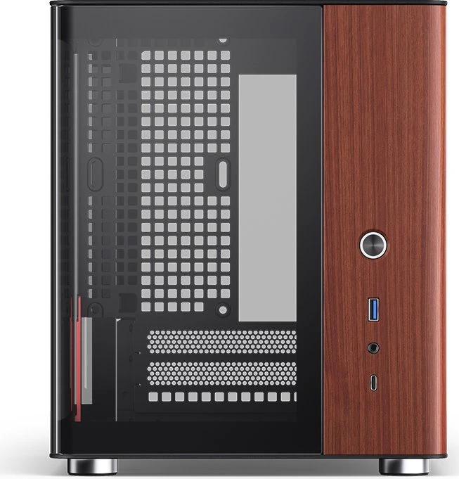 Jonsbo TK-0 Black, schwarz/braun, Glasfenster, Mini-ITX