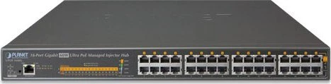 Planet Rackmount Gigabit Managed PoE-Injektor, 16x RJ-45, 600W UPoE