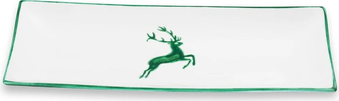 Gmundner Keramik Grüner Hirsch Platte 36x15cm