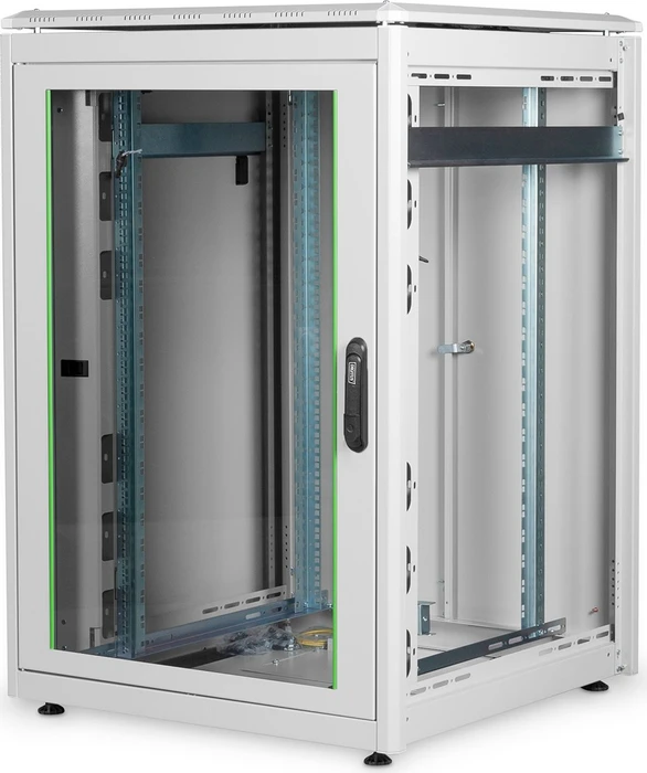 Digitus Professional Unique Serie Serverschrank 22HE, Sicherheitsglastür, IP2X, grau, 800mm tief