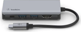 Belkin USB-C 4-in-1 Multiport Adapter, USB-C 3.0 [Stecker] (AVC006btSGY)