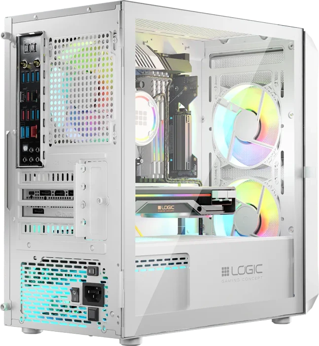 Logic Concept Portos ARGB Mini White, Glasfenster