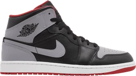 Nike Air Jordan 1 Mid black/fire red/white/cement grey (Herren)