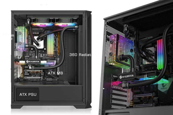Raijintek Arcadia IV White, Glasfenster