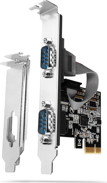 Axagon 2x seriell, PCIe 2.0 x1
