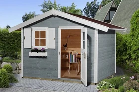 Weka 123 301x205cm Gerätehaus grau