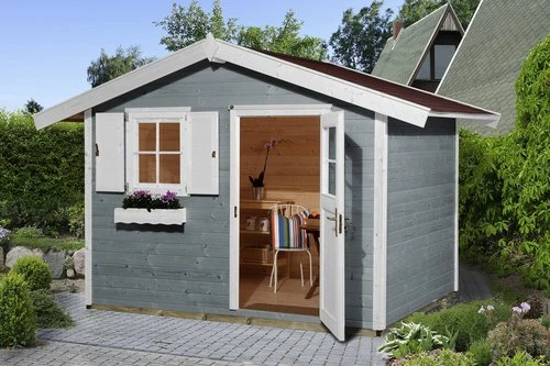 Weka 123 301x205cm Gerätehaus grau