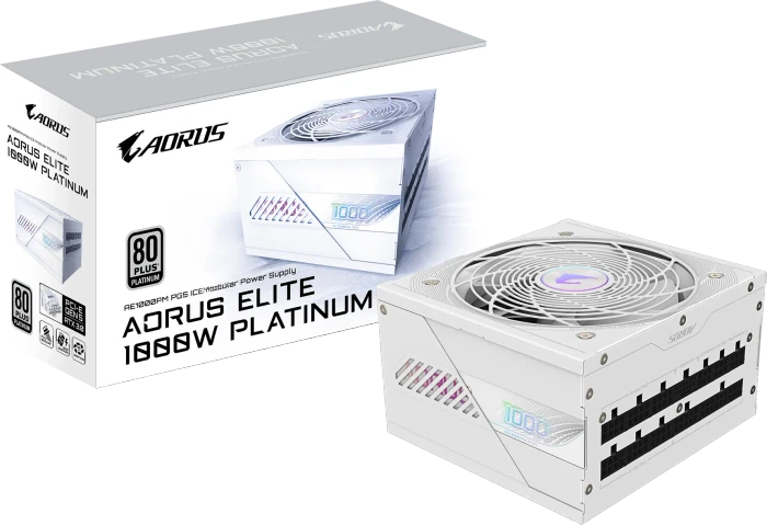 GIGABYTE AORUS Elite Platinum P1000W ICE 1000W, ATX 3.0, Rev. 1.0