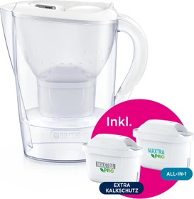 Brita Marella Tischwasserfilter inkl. 2 Kartuschen Maxtra weiß
