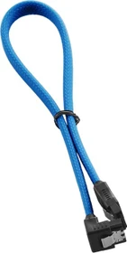 CableMod ModMesh Right Angle SATA 6Gb/s Kabel hellblau 0.3m, gewinkelt