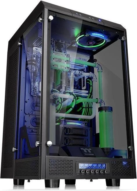 Thermaltake The Tower 900, schwarz, Glasfenster