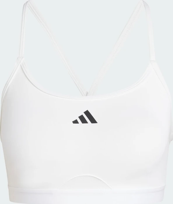 adidas Aeroreact Training 3-Streifen Sport-BH weiß (Damen)