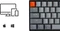 Keychron K6, 65%, LEDs weiß, hot-swap, schwarz/grau, Gateron RED, USB/Bluetooth, US Vorschaubild