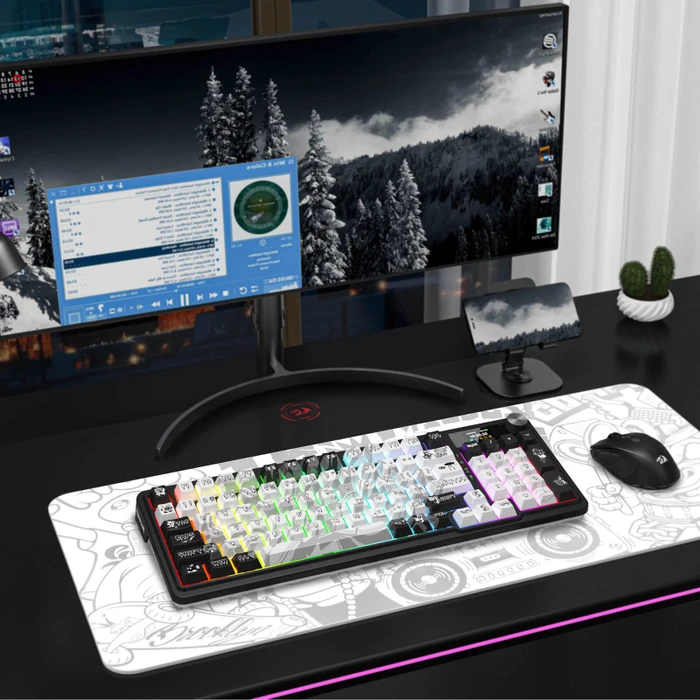 Redragon Artemis K719 Pro Wireless, Graffiti Edition, LEDs RGB, Hi-Fi Custom, USB/Bluetooth, US