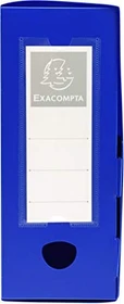 Exacompta Archivbox Kunststoff blickdicht mit Druckknopf 100mm, A4, blau