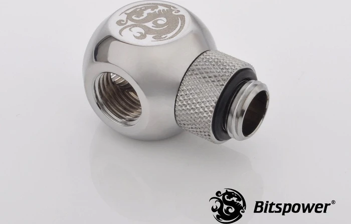 Bitspower TII Adapter G1/4" auf 3x G1/4" drehbar glänzend silber