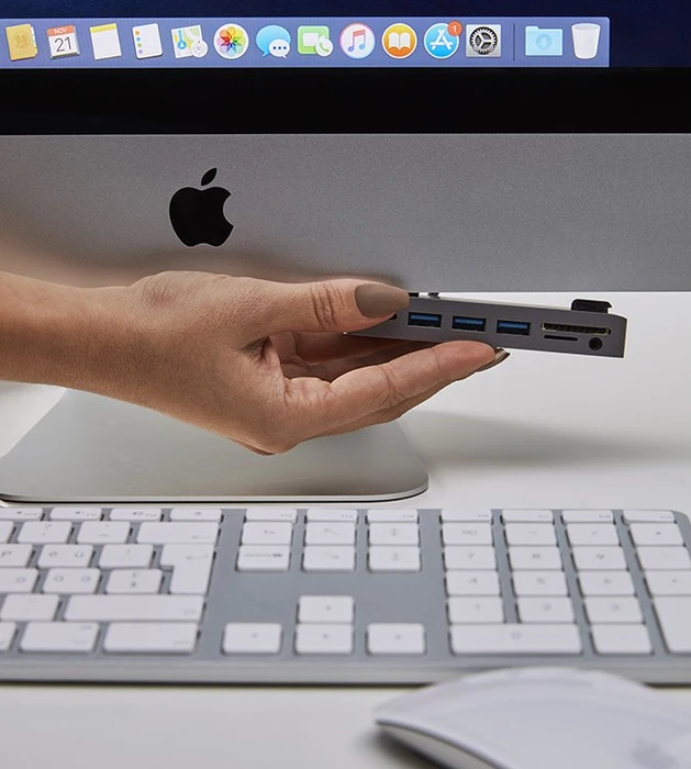 LMP USB-C Attach Dock Pro, Space Gray, 1x USB-C 3.0 [Stecker], 2x USB-A 3.0 [Stecker]