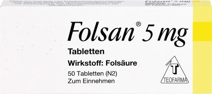 Teofarma Folsan 5mg Tabletten, 50 Stück
