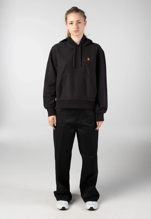 Carhartt Hooded American Script Sweatshirt Hoodie schwarz (Damen)