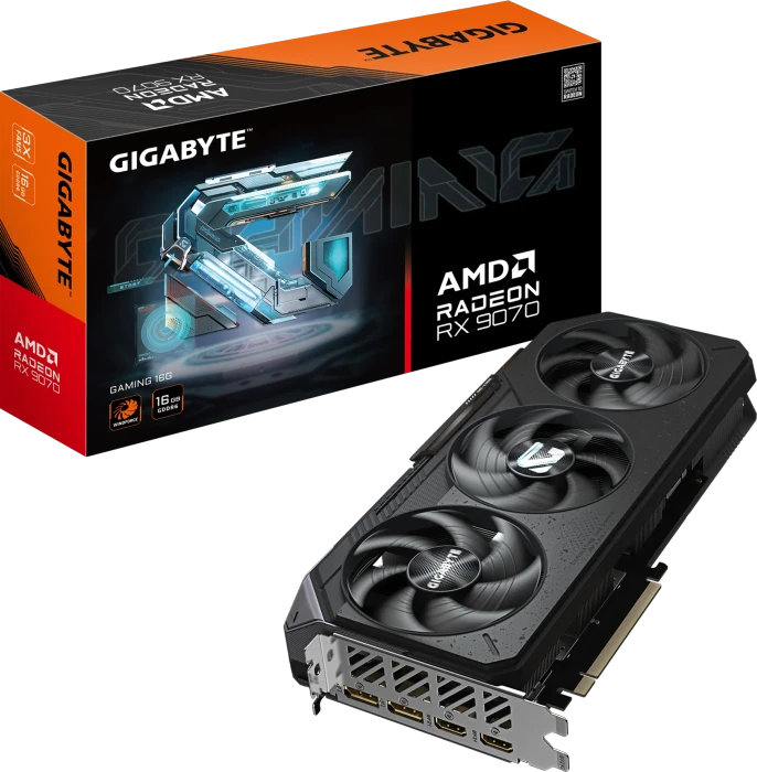 GIGABYTE Radeon RX 9070 Gaming 16G, 16GB GDDR6, 2x HDMI, 2x DP