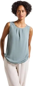 Street One Blusentop mit Raffung Shirt ärmellos arona blue (Damen)