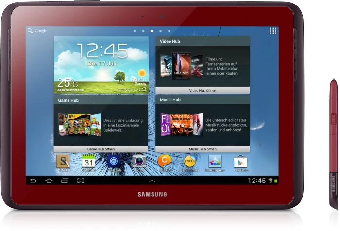 Samsung Galaxy Note 10.1 N8000, rot, 16GB, UMTS