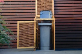 Dobar 93904 Mülltonnenbox 1x 120l weide braun