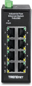 TRENDnet TI Hardened Industrial Railmount Switch, 8x RJ-45