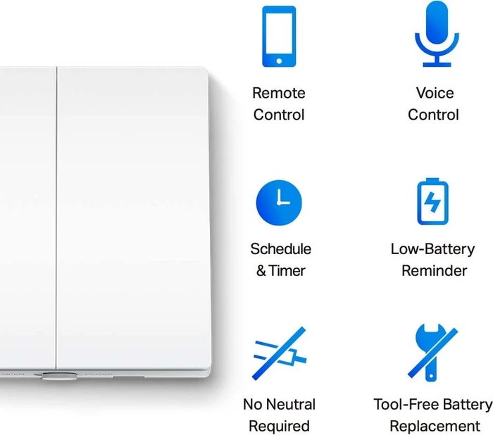 TP-Link Tapo S220 Smart Light Switch, 2-fach, Funkschalter