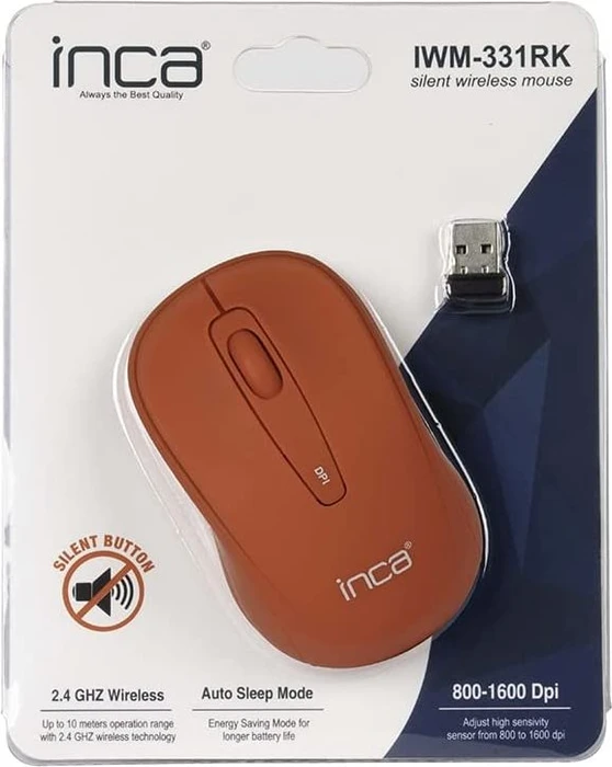 Inca IWM-331RK Silent Wireless Mouse rot, USB