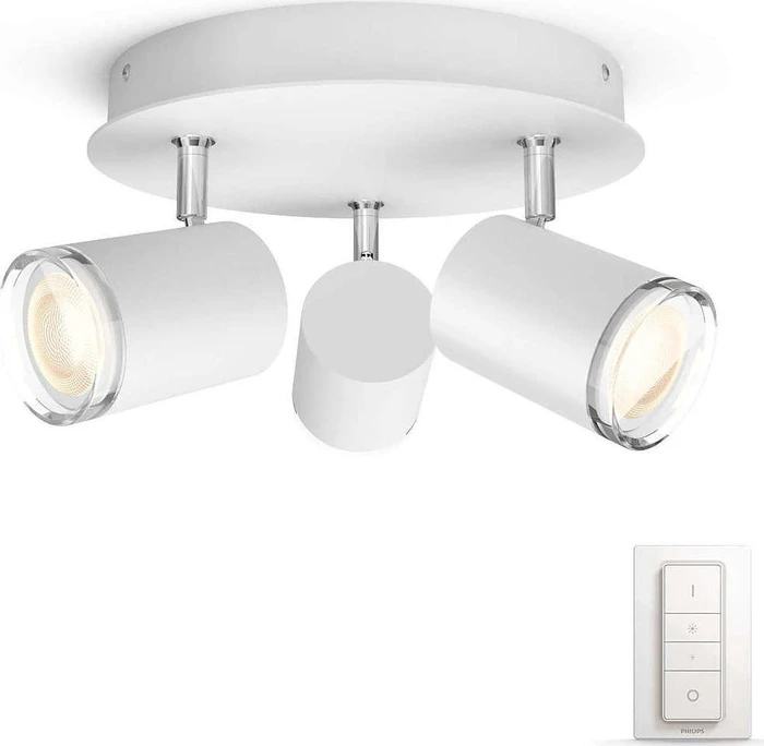 Philips Hue White Ambiance Adore Spot rund 3-flammig weiß