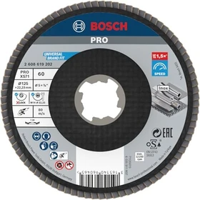 Bosch Professional X-LOCK X571 Best for Metal Fächerschleifscheibe gewinkelt K60, 125x22.23mm, 1 Stück