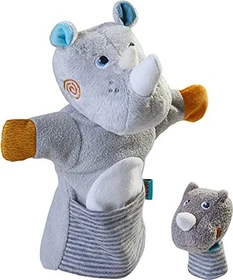 HABA Handpuppe Nashorn mit Baby
