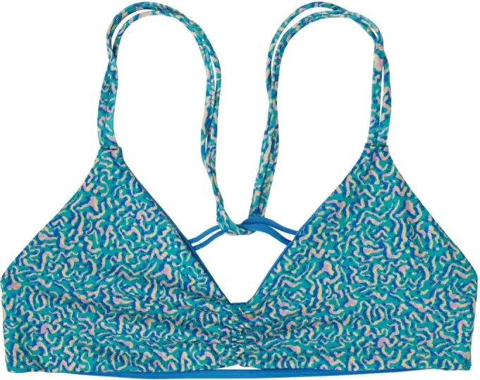 Patagonia Reversible Seaglass Bay Bikini-Oberteil sea texture/subtidal blue (Damen)