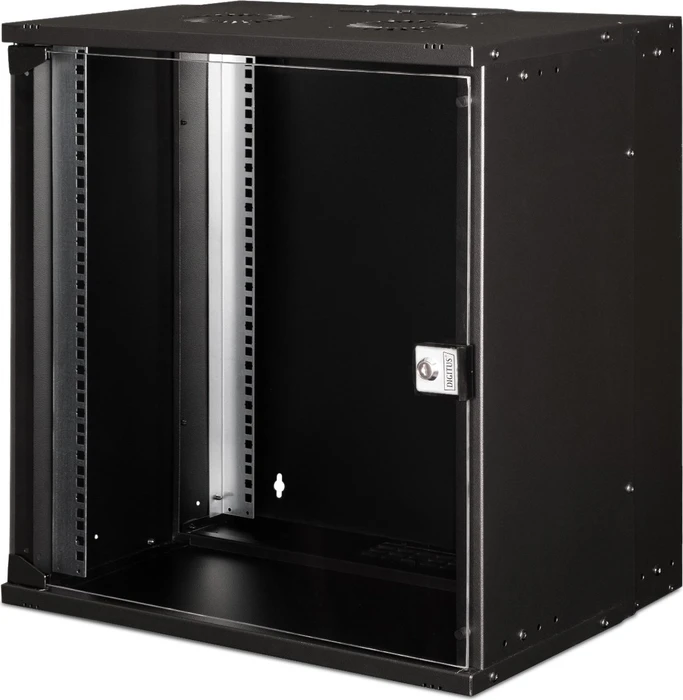 Digitus Professional SoHo Pro Line 19" Wandgehäuse 12HE, unmontiert, Sicherheitsglastür, IP20, RAL 9005, 400mm tief