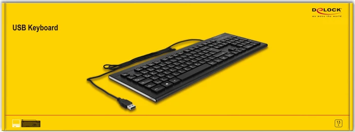 DeLOCK Water-Drop Tastatur kabelgebunden, schwarz, USB, DE