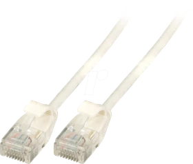 EFB Elektronik TPE Ultraflex kompakt Patchkabel, Cat6a, U/UTP, RJ-45/RJ-45, 2m, weiß